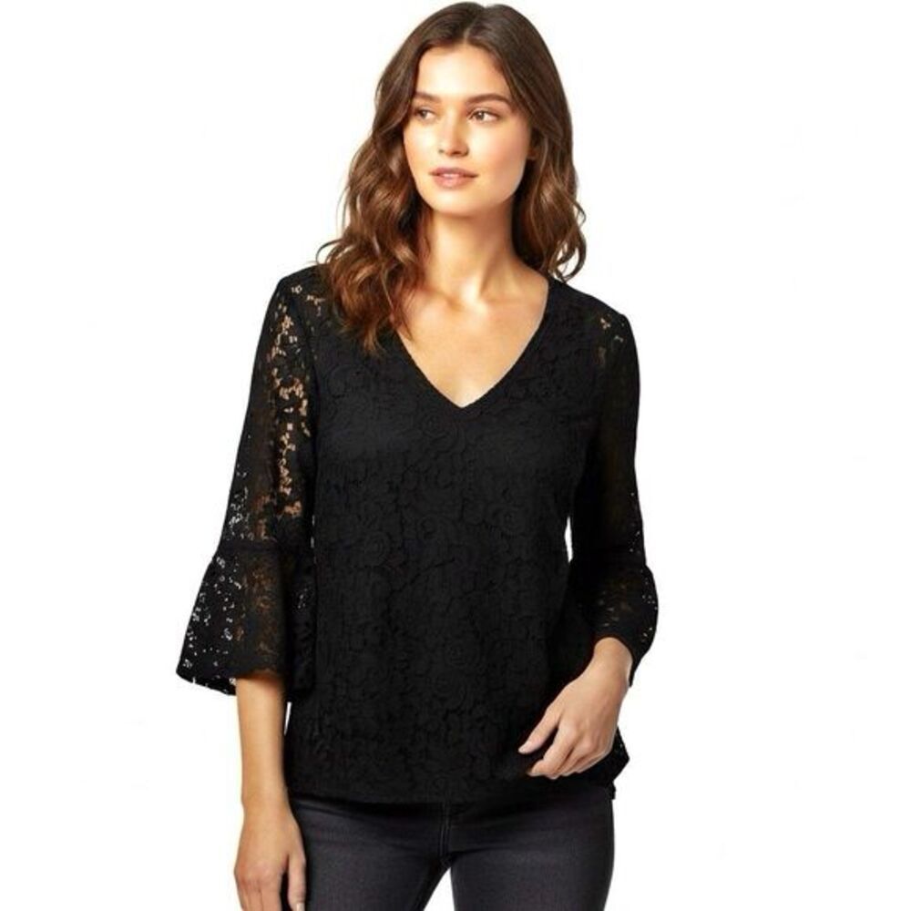 Loft Women’s Blouse Sz Medium Floral Vampy Whimsical Whimsigoth Gothic Witchy